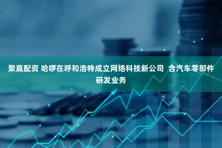 聚赢配资 哈啰在呼和浩特成立网络科技新公司  含汽车零部件研发业务