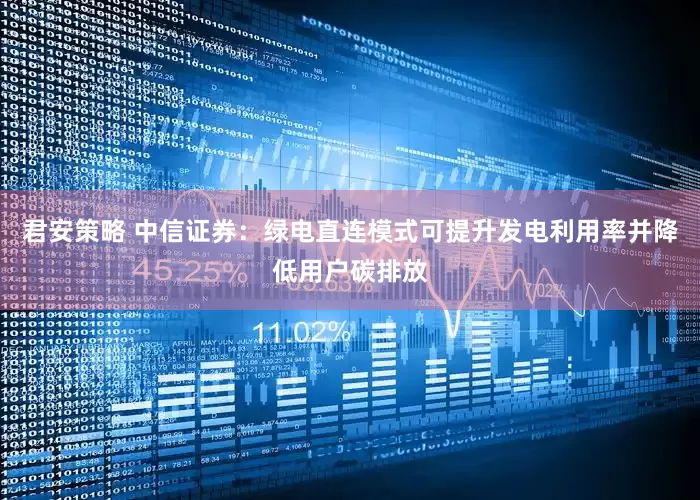 君安策略 中信证券：绿电直连模式可提升发电利用率并降低用户碳排放