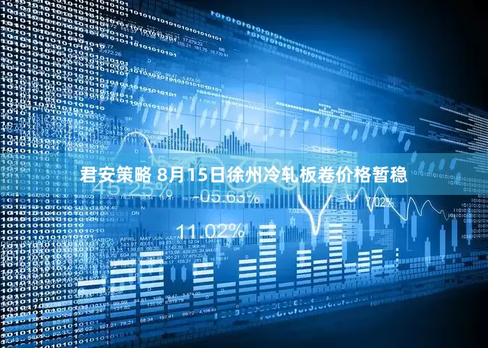 君安策略 8月15日徐州冷轧板卷价格暂稳